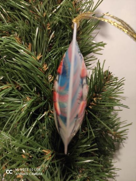 Елочная игрушка шар Снеговики 9 см 