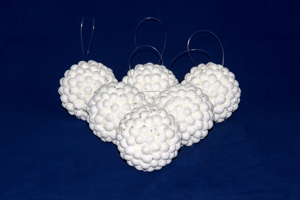 Набор елочных игрушек Шаров с цветными блестками 200275 d70 мм 6 шт./уп. 