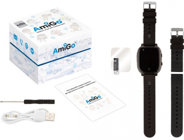 Смарт-часы AmiGo GO005 4G WIFI Thermometer black (747016)