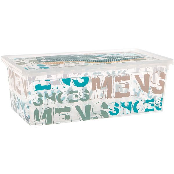 Ящик для вещей с крышкой Mens 'shoes 5 л 19х33.5х11.5 см