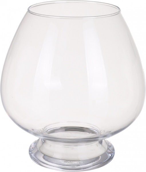 Ваза стеклянная бокал 23 см прозрачная 