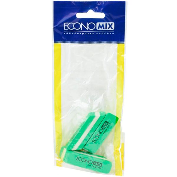 Набір гумок 3 шт E19979 зелені Economix