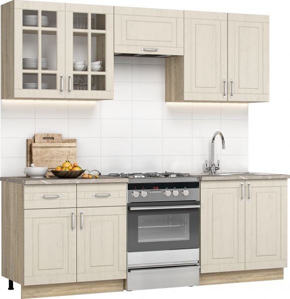 Кухня Кантри Грейд ЛДСП 2,2 м 