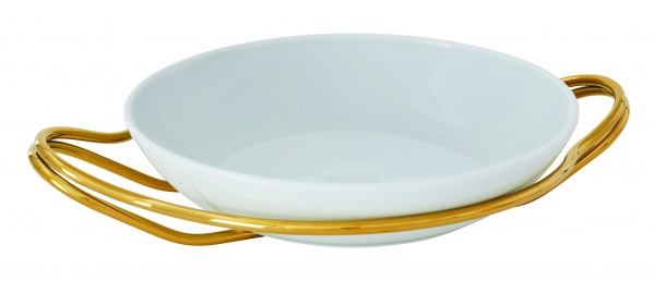 Блюдо кругле з тримачем LIVING 36 см Sambonet 