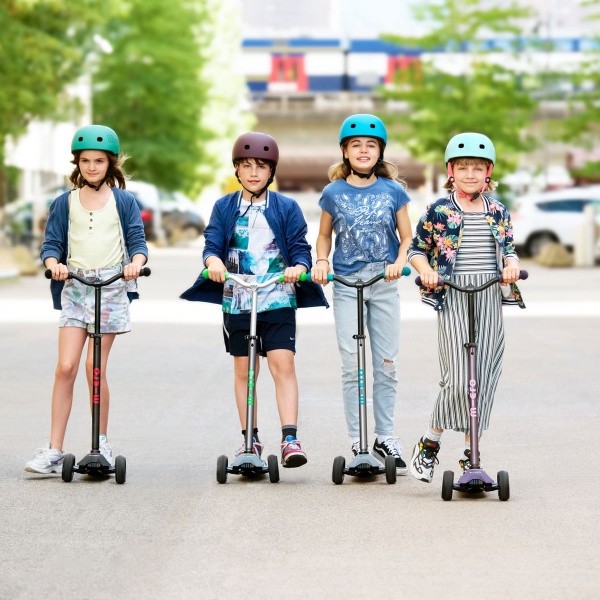 Самокат Micro Maxi PRO Deluxe аква серый MMD088 