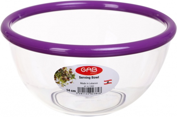 Салатник с ободком 14 см в ассортименте 3924100000 GAB Plastic