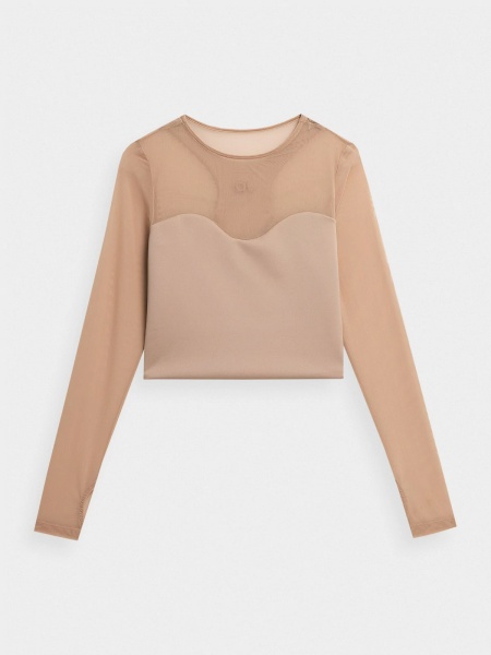 Футболка 4F LONGSLEEVE F034 4FSS22TLONF034-82S р.S бежевий