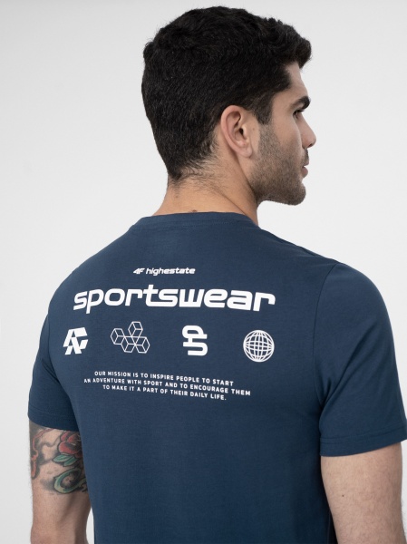 Футболка 4F TSHIRT M300 4FSS23TTSHM300-31S р.L синій