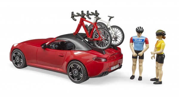 Игрушечный набор Bruder Roadster с велосипедом и фигуркой 1:16 03485