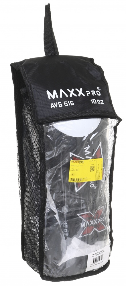 Боксерские перчатки MaxxPro AVG-616 Black vynil-10 р. 10 10 ozoz Black vynil-10 черный