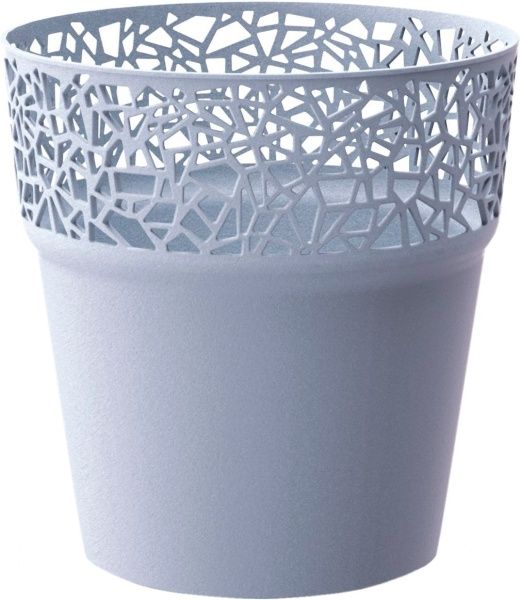 Кашпо пластиковое Prosperplast Tree круглый 1,8л серый (78995-656) 