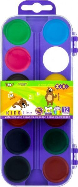 Краски акварельные 12 цветов в пластиковой упаковке в ассортименте ZB.6521 