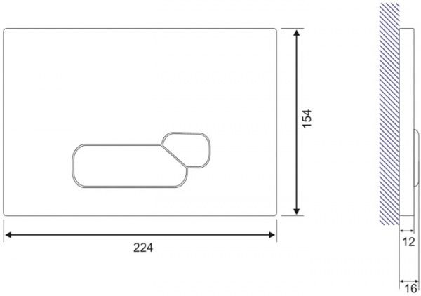Кнопка смыва Cersanit Actis хром глянцевый S97-015