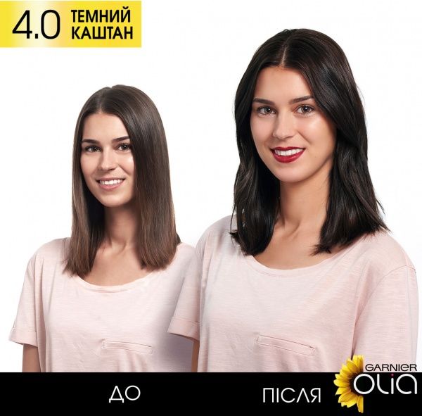 Фарба для волосся Garnier Olia 4.0 темний каштан