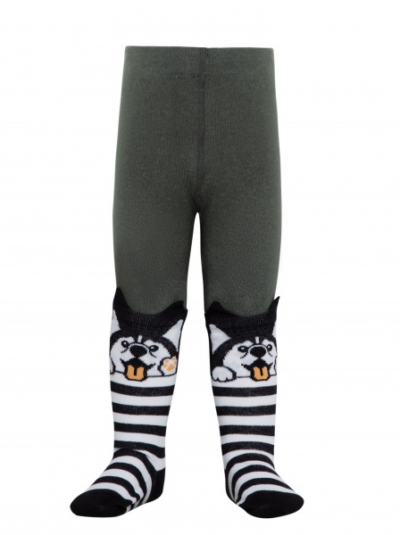 Колготки унисекс Conte-Kids TIP-TOP 17С-60СП 560р.62-74 хаки 