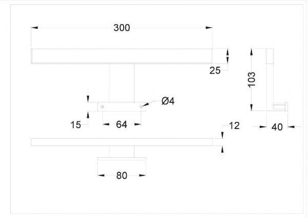 Підсвітка для дзеркал Aqua Rodos Омега LED 4.5 Вт 