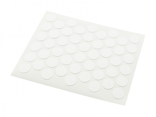 Заглушка самоклейка гладка матова 50 шт. білий гладкий DC