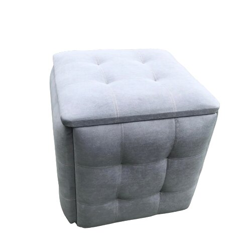 Пуф-трансформер 5в1 из серого велюра из пяти стульев серый 