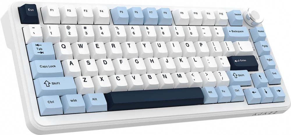 Клавіатура бездротова Ajazz MAX PLUS -Daydream Switch-Blue-White-Dark Blue-3 model-with screen- RGB (AK820MAX-DD-BWD) whi