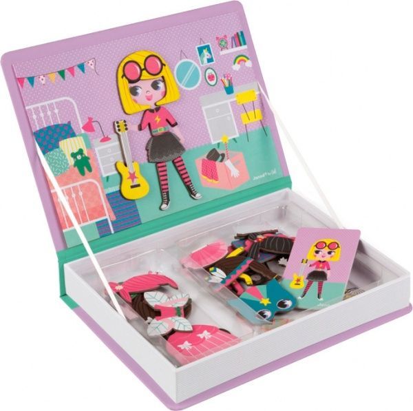 Игра настольная Janod Magneti'book Наряды для девочки J02718