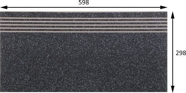 Плитка Cersanit Мілтон графіт сходинка 29,8х59,8 