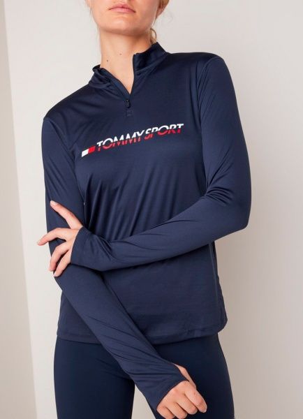 Джемпер Tommy Hilfiger 1/4 ZIP BASE LAYER TEE S10S100296401 р. M темно-синий