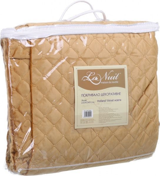 Покрывало Holland Velvet 220x240 см La Nuit желтый 