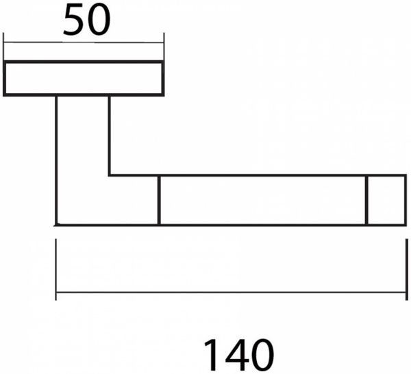 Ручка на розетці LEA нержавіюча сталь
