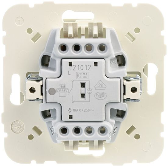 Выключатель одноклавишный Efapel Logus с подсветкой 10 А 250В IP20 слоновая кость