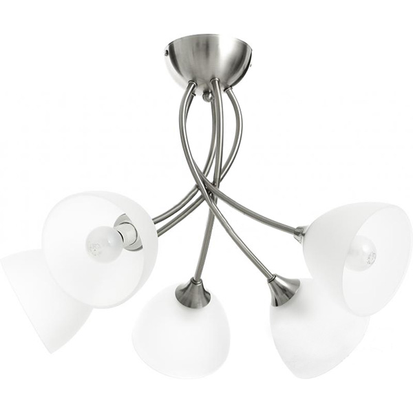 Люстра потолочная Accento lighting Paris 5xE14 сатин никель ALHu-HKC31608-5SN 