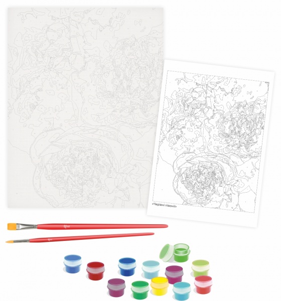 Набор, техника акриловая живопись по номерам Очаровательные пионы 35х45 см Rosa Start 