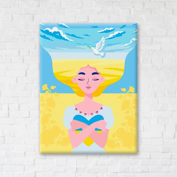 Постер З Україною в серці ©Гумiнська Дiана 50x60 см Brushme 