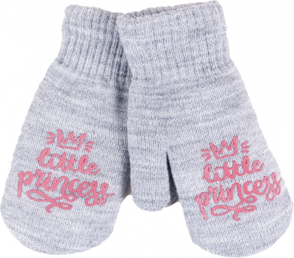 Варежки YO! р.16 серый 