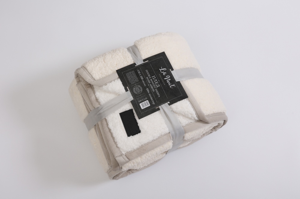 Плед Double Bonded Sherpa 200x220 см айвори La Nuit
