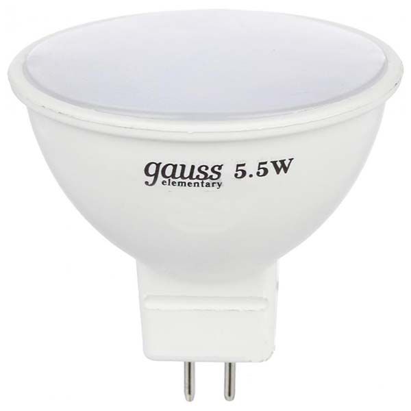 Лампа LED Gauss Elementary MR16 5.5W GU5.3 4100К 3 шт