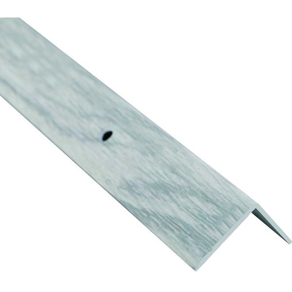 Поріжок алюмінієвий декорований Braz Line рифлений з отворами 24,5х20x900 мм дуб сніжний 