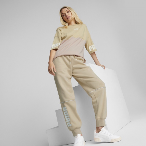 Брюки Puma POWER COLORBLOCK HIGH-WAIST PANTS FL CL 84995467 р. L бежевый