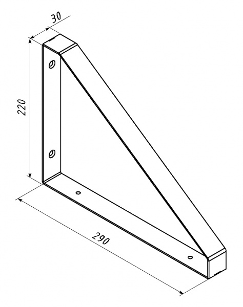 Кронштейн для полиць Valore Трикутник Loft SB-T-28