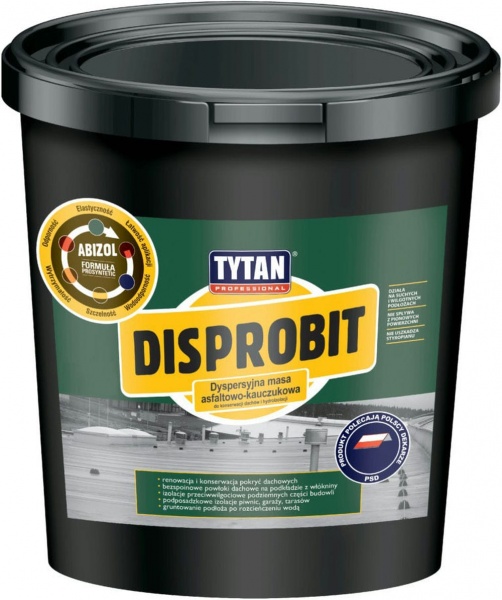 Мастика Tytan бітумно-каучукова чорна Disprobit 10 кг