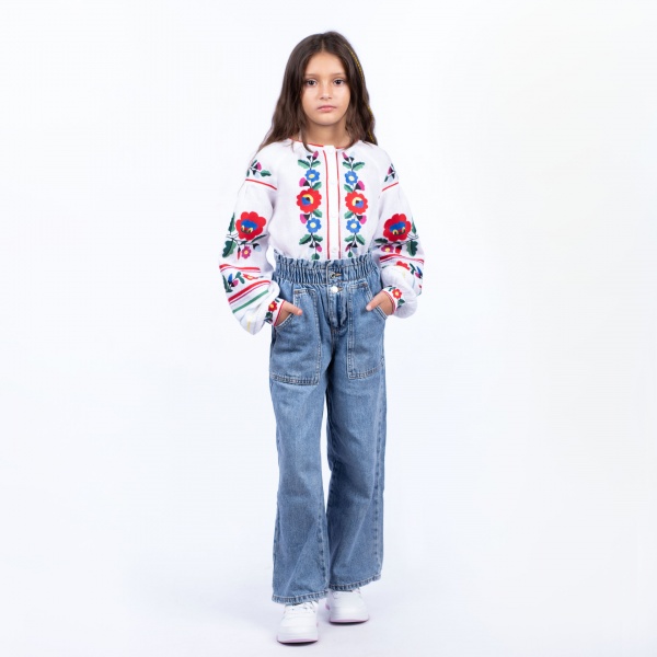 Вишиванка для дівчаток Едельвіка р.104 білий 177-23/00 