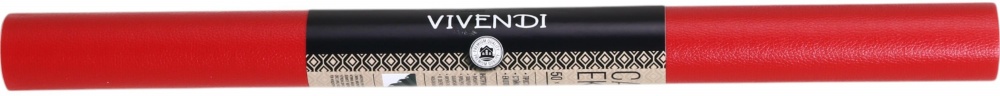 Самоклеющаяся экокожа Vivendi красная 0,5x1,35 м
