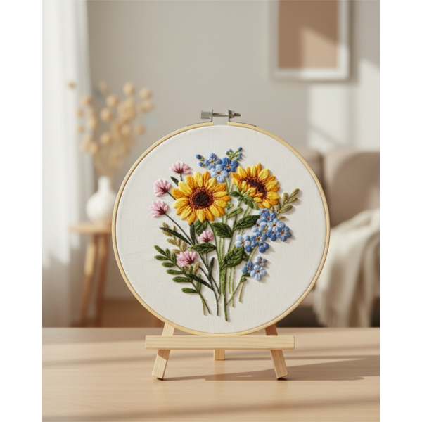 Набор для вышивания гладью Солнечный букет