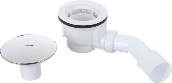 Душовий канал Woko SD21.51 з жорстким відводом. Решітка-гриб хромо, 116 мм