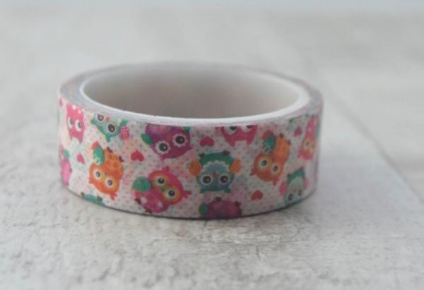 Стрічка паперова самоклейка Сови в невагомості 1.5см * 5м 740568 