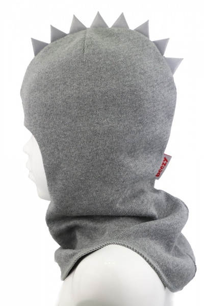 Шапочка детская для мальчика Beezy Дино р.50-52 серый меланж 1715 