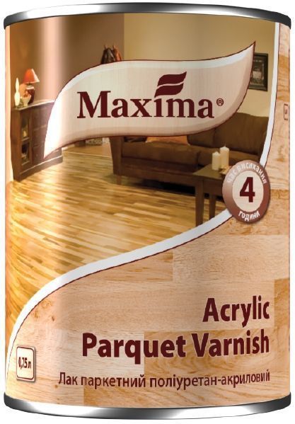 Лак высококачественный паркетный Maxima полумат 2.5 л бесцветный