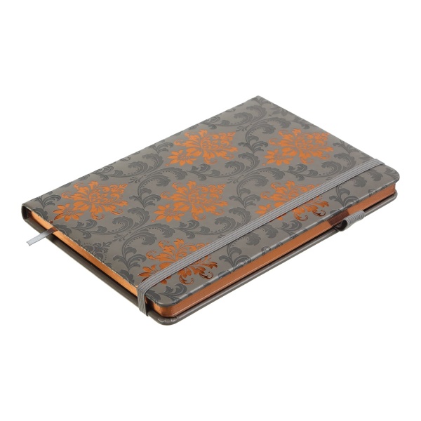 Блокнот недатований Royal А5 96 арк. клітинка сірий Buromax A5