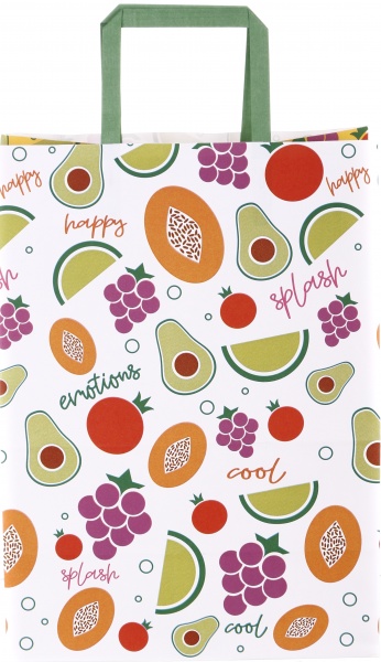 Пакет паперовий 250х150х345 білий з ручками