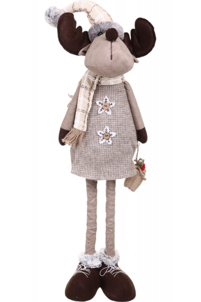 Декорація новорічна Лось на висувних ніжках 24x77 см коричневий 2 асортимента LF2223028AB