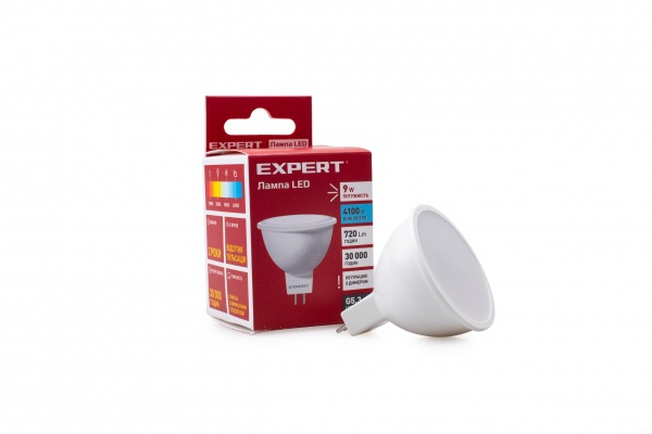 Лампа светодиодная Expert 9 Вт MR16 матовая GU5.3 175 В 4100 К 